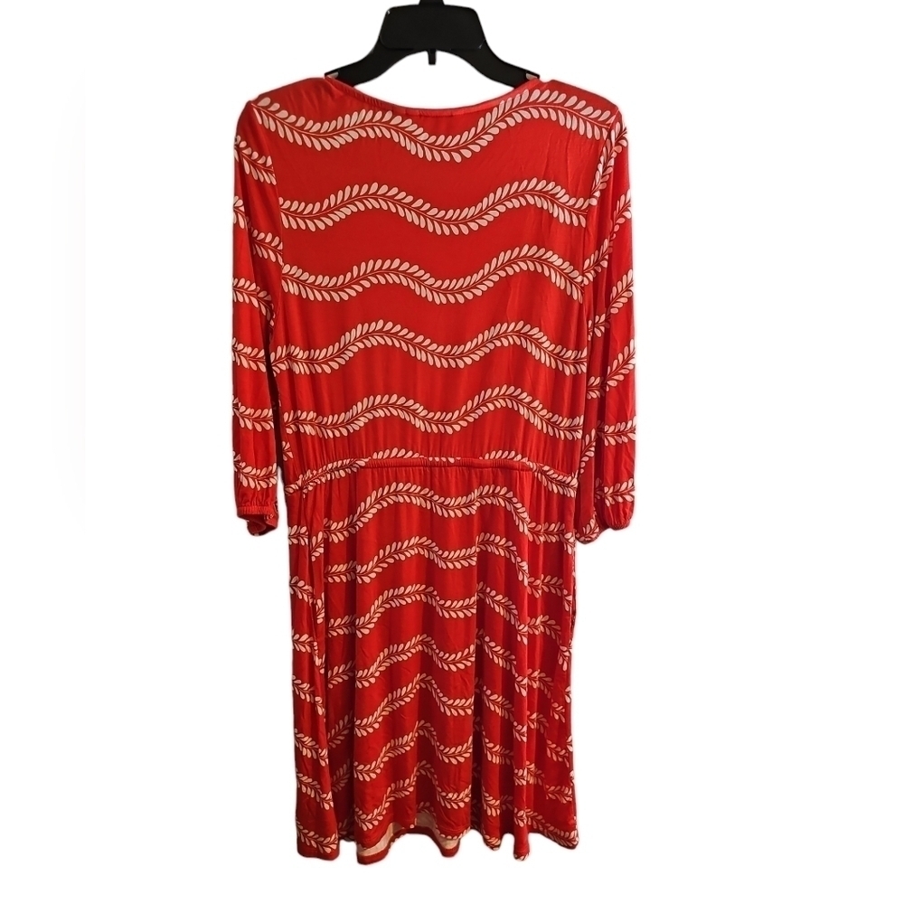 Boden Talia red white jersey dress sz 8 - Picture 3 of 6